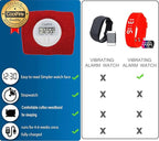 Coolfire Vibrating Alarm Clock - Silent Wristband Watch for Deep Sleepers, Vibration Bracelet With Shock Feature (Blue)