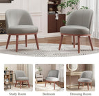 Accent Chair Mid-Century Modern Chair PU Leather Upholstered Armless Chair Set of 1, Suitable for Living Room, Bedroom, Balcony,Light Gray