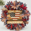 250th Anniversary Eagle Wreath, 3D Eagle Wreaths for Front Door, Red White and Blue Patriotic Wreath All-Weather Farmhouse Outdoor Holiday Decoration (G)