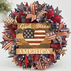 250th Anniversary Eagle Wreath, 3D Eagle Wreaths for Front Door, Red White and Blue Patriotic Wreath All-Weather Farmhouse Outdoor Holiday Decoration (G)