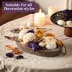 Nuanchu 2 Pack Decorative Balls Potpourri Bowl Filler Decor Natural Vase Bowl Filler Assorted Spherical Rattan Twigs Wicker Balls for Home Decor Centerpiece, No Scent(Purple Series,Delicate Style)