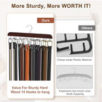 Belt Hanger Belt Organizer for Closet (Mahogany, 2 Pack)