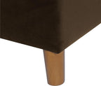 Spatial Order Home Decor | Dinah Collection Modern Storage Ottoman | Ottoman with Storage for Living Room & Bedroom(Chocolate Brown Velvet)