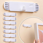 TAILI Picture Hangers 8 Pack, Adhesive Picture Hanging Hooks Without Nails, No Damage Sawtooth Hangers, Art Hanger Hooks for Bathroom Kitchen Home Door Closet, Inclue 2 Extra Strips