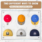 36 Pack Adhesive Hat Hooks for Wall, Super Strong Hat Rack for Baseball Caps, Hat Organizer Display for Home Decor, Hat Hangers Holder for Wall, Door, Closet, No Drilling - USA Patented (White)