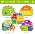 ABC Rug for Kids Playroom,Toddler Alphabet Carpet Washable for Baby Room,Classroom,Play Room,Floor,Bedroom (2.6×4ft)