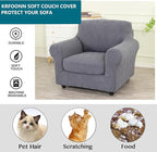 KRFOONN 2 Piece Chair Covers Printed Sofa Covers Couch Covers Washable Armchair Sofa Couch Slipcover Furniture Protector with Elastic Bottom for Living Room (Armchair, 67), Small