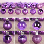 GameXcel Christmas Balls Ornaments for Xmas Tree - Shatterproof Christmas Tree Decorations Small Hanging Ball Iris Purple 1.6 Inch x 36 Pack