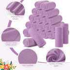 Shimeyao 24 Packs Fleece Throw Blanket Soft Warm Lightweight Fleece Blanket Cozy Throw Bulk for Home Bed Couch Sofa Office Wedding Gifts Suitable for Seasons, 50 x 60 Inches(Lavender Purple)