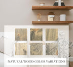 URBANDI, Rustic Floating Shelves, Set of 2, Hidden Bracket, Solid Wood, Heavy Duty, Wall Mounted Shelves, (Grey, 48Wx10D)