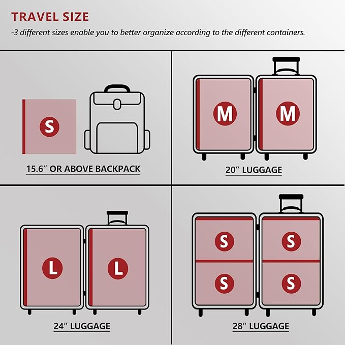 8 Large Travel Vacuum Storage Bags for Clothing with Rechargeable Electric Pump, Compression Packing Cubes Organizer for Luggage Suitcase, Space Saver Seal Bags for Vacation Cruise
