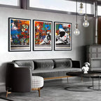 Novatique Graffiti Canvas Wall Art Colorful Street Wall Art Cool Panting Framed Artwork for Teenager Room Office Decoration,24" x 36" x 3pcs