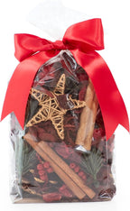 Cinnamon Fragrance Potpourri Bag Christmas Holiday Home Décor | Floral Petals Vase & Bowl Filler Decoration (Holiday Red)