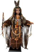 KINNEX COLLECTIONS SINCE 1997 28" Collectible Native American Indian Porcelain Doll ~ Whispering Dove ~ D28673