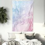 Ambesonne Marble Print Tapestry, Pastel Toned Cloudy Crack Lines Stained Antique Shabby Design, Wall Hanging for Bedroom Living Room Dorm Decor, 40" X 60", Pink