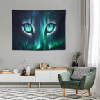 VUMIVI Cat Eye Galaxy Tapestry Mystical Northern Lights Starry Sky Abstract Aurora Art Magical Fantasy Decor Tapestry Wall Hanging for Living Room Bedroom Dorm Classroom Aesthetic Decor W40xL30in