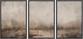 MUDECOR Framed Wall Art Print Set Minimalist Abstract Landscape Misty Horizons Illustrations Modern Art Decorative Chic for Living Room, Bedroom, Office - 24"x36"x3 Black