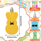 JULMELON 24 Pcs Easter Bunny Hanging Ornaments, Spring Rabbit Decor for Festive Tree Indoor Outdoor Easter Decor