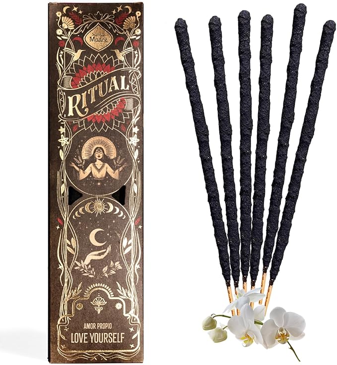 Ritual - Love Yourself Incense Sticks, Enhance Self-Love and Self-Acceptance, 6 Sticks, 9 Inches Each, Natural Incense with Aromatic Concentrated Oil, Charcoal, Natural Binder - 1 Hour Burn Time