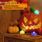 LED Candles, 24-Pack Color Changing Tea Lights Candles Battery Operated Bulk, Long-Lasting 200+ Hours Flameless Tealight Candles for Halloween Christmas Holiday Decor, 1.5'' D X 1.25'' H
