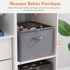 Lifewit Shoe Storage Organizer for Closet, Fabric Large Shoe Box Storage Containers with Clear Cover, Foldable Bins for Boots Heels Sneakers Fits 24-32 Pairs (Each 12-16 Pairs) 2 Pack Gray