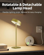 Cordless Lamp, Outdoor Waterproof, Dimmable Touch Control 3 Color Temperature, Battery Operated Portable, RGB, LED Memory Function, Rechargeable Table Lmap, Desk Lamp, Patio Dinning Restaurant Kitchen