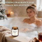 4 Pack Winter Candles - 28oz Soy Candle Set, Winter Scented Candles with Apple Cinnamon, Fir Balsam, Mulled Cider, Sandalwood – Holiday Candle Gifts for Women,New Years Home Decor & Valentines Day