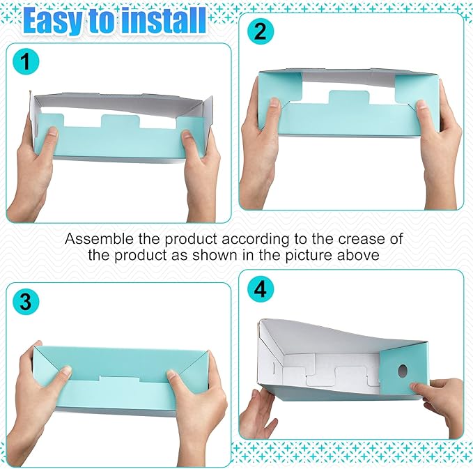 Thenshop 24 Pcs Cardboard Magazine File Holders Magazine Book Bin Box with Label Sticker Paper Organizer Storage Folder for Desk Shelves School Classroom Office Supplies(Classic,Mint)