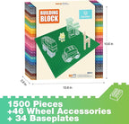 Lekebaby 1546 Pieces Classic Building Blocks 34 pcs Baseplates Creative Bulk Building Bricks Sets, Compatible with All Major Brands, Educational Toy for Boys Girls 6 Years Old and Up