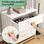 GarveeHome Wooden Dresser for Bedroom, Dressers & Chest of Drawers with 3 Drawer, Wood nightstand for Storage and Organization (White)