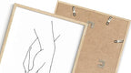 Holding Hands Wall Art Interlocking Fingers Connection Continuous Line Drawing 8x10 Inch Oak Wood Beige Framed Modern Minimalist Unity Print for Bedroom
