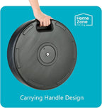 Home Zone Living 40lb Round Fillable Patio Umbrella Base Stand, 18in, Pole Holder, Water, Sand, Fits Poles Up to 1.9in(48mm) Diameter, UV Resistant, Lawn, Deck, Backyard, Garden, Spa, Pool, USA-Based
