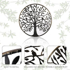 Bdor 20-Inch Tree of life wall art, Metal wall art decor, steel roots decor Perfect for Birthdays, Weddings, Anniversaries, Housewarming Gifts for Indoor Outdoor Metal Wall Decor (Classic Style)