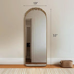 Besdomus Gold Full Length Mirror: 53x19 in Traditional Ornate Antique Floor Mirror - Baroque Vintage for Bedroom/Living Room/Entryway/Hallway/Wall/Home Decor