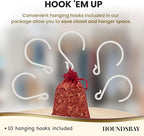 Cedar Sachet Bags, Fully Stuffed Scented Sachets with Hanger Hooks, Perfect for Closets, Drawers, Cars, Gym Bags, or Anyplace That Needs to Smell Better - Cedar Blocks for Clothes Storage