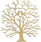 SIGNLEADER Metal Wall Art Decor Heart-Shaped Tree of Love Abstract Wall Sculpture Hangings Home Decoration for Living Room, Bedroom, Bathroom, Kitchen, Outdoor - 24" Gold