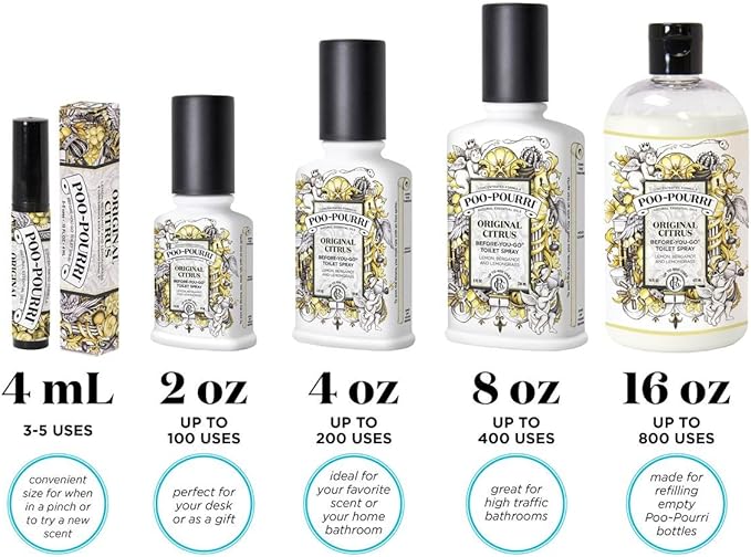 Poo-Pourri Before-You-Go Toilet Spray Bottle, Original Scent, 2 Fl Oz (Pack of 2)