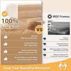 Egofine 9x12 Picture Frames Set of 4, Made of Solid Wood Covered by Plexiglass 5x7 and 6x8 with Mat or 9x12 without Mat, for Table Top Display and Wall Mounting Photo Frame Black