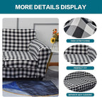 KRFOONN 2 Piece Chair Covers Printed Sofa Covers Couch Covers Washable Armchair Sofa Couch Slipcover Furniture Protector with Elastic Bottom for Living Room (Armchair, 07), Small