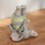 Veronese Design 3 1/2 Inch Yoga Elephant Headstand Pose Resin Figurine Hand Painted Animal Collectibles