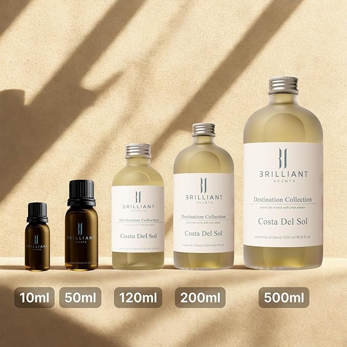 Brilliant Scents Golden Serenity Fragrance Oil 120ml - Premium Diffuser Oil for Home, Office, Hotels - Long Lasting, Plant-Based, Meets IFRA Standards, USA-Made - Mandarin, Tea Rose, Musk