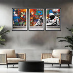 Novatique Graffiti Canvas Wall Art Colorful Street Wall Art Cool Panting Framed Artwork for Teenager Room Office Decoration,24" x 36" x 3pcs