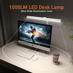 LED Desk Lamp for Home Office, 360° Flexible Gooseneck Desk Light with 3 Color Modes & 10 Brightness, Eye-Caring Adjustable Task Light for for Piano, Computer, Workbench, 10W, 1000LM (White)