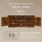 DINZI LVJ Shoe Bench, Entryway Storage Bench with Doors, Cushion, 2-Tier Shoe Rack with 6-Cubby, 39.4”L x 13.8”W Shoe Organizer Cabinet, Adjustable Shelf, Living Room, Bedroom, Rustic Brown
