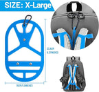 2 Pack Shoe Holster for Backpack with Clip Hanger, Shoe Holder for Sneakers, Cleats, for Travel, Outdoors, Sports (X-Large, Blue)