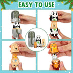 Gejoy Russian Nesting Dolls for Kids Handmade Matryoshka Wooden Stacking Toys Nesting Dolls Collectible Gifts for Winter Christmas Holiday Present Boys Girls Adults Home Decor(Elephant Animal)