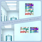 Iridescent Acrylic Wall Mounted Brochure Holder, 6 Magazine Holders and 12 Pamphlet Holders, Color-Shifting Display Rack, Trifold Flyer Rack, Literature Storage Rack for Home, Offices, Waiting Room