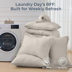 HEVUMYI Oatmeal Queen Comforter Set - 7-Piece All Season Bed in a Bag Queen, Ultra Soft Bedding Set with Comforter, Flat Sheet, Fitted Sheet, Pillowcases, Pillow Shams