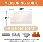 Waterproof Dog Bed Cover Non Slip Couch Covers for Dogs Washable Soft Faux Fur Sofa Cover Couch Covers for 2 Cushion Couch Sofa Pet Friendly (Off White)