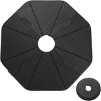Giantex 208 lbs Offset Patio Umbrella Base, HDPE 4 PCS Cantilever Umbrella Stand, Water Sand Fillable, Heavy Duty Umbrella Weighted Base for Garden Yard Poolside Outdoor Market